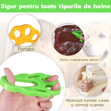 Set De 4 Accesorii Pentru Curatarea Scamelor Si Indepartarea Parului De Animale, Manusa, 2 Captatoare De Par Pentru Masina De Spalat, Perie Cu Zimti
