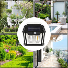 Lampa Solara De Perete Cu 2 Becuri LED, Cu Senzor de Miscare si Lumina, 3 Moduri de Iluminare, Rezistenta la Apa