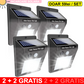 Set 4 Lampi Cu Incarcare Solara, Senzor de Miscare si Crepuscular, 3 Moduri de Iluminare, 20 LED-uri Puternice