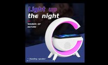 Statie Incarcare Wireless, 3in1, cu Lampa si Boxa Bluetooth