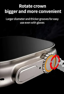 Ceas Smartwatch S9 Ultra, Deluxe Edition, Incarcare Wireless, Notificare Apel, Ritm Cardiac, Monitorizare Somn cu  Bratara din Silicon