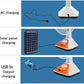 Ventilator Cu Incarcare Solara, Reincarcabil, Cu Acumulator, 2 Viteze, Lanterna Integrata, Bec Inclus, 2 Trepte de Viteza