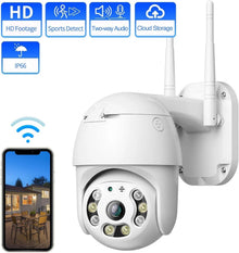 Set Promo: 2 Camere De Supraveghere Wifi Smart, Full HD, Senzor de Miscare, IP66, Aplicatie Telefon + 2 Carduri 64 GB+ EXTRA CADOU SURPRIZA