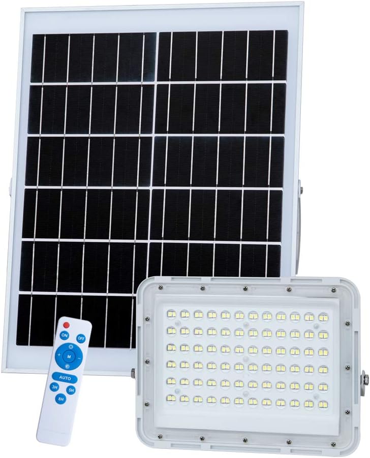 Panou Solar cu Proiector LED, Putere 200W, Rezistent la Apa, Control Prin Telecomada