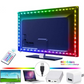 Set 3 x Banda LED Multicolora, Cu Telecomanda Si Transformator, 300 LED, 15 m Lungime