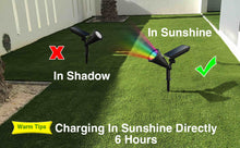Proiector LED cu Incarcare Solara, Lumina Colorata, 7 Culori, Reglabil, Cu Suport de Fixare