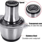 Tocator Electric Multifunctional, Pentru Carne, Fructe, Legume, Cu 2 Trepte de Viteza, Vas Inox, Capacitate 2L
