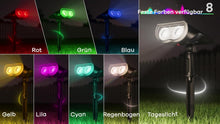 Lampa Solara RGB cu LED-uri Colorate, Panou Solar, Sistem de Prindere, 7 Culori, Pornire si  Oprire Automata