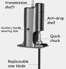 Adaptor Tip Fierastrau Pendular Pentru Bormasina, 3 Lame Pentru Lemn, Metal, PVC