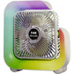 1+1 GRATIS: Ventilator Colorat Portabil Cu Lumina RGB, 3 Trepte de Viteza si Încarcare USB