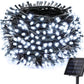 Instalatie De Craciun, Cu Incarcare Solara, 1000 LED-uri Mari, Alb Rece, 100 m Lungime