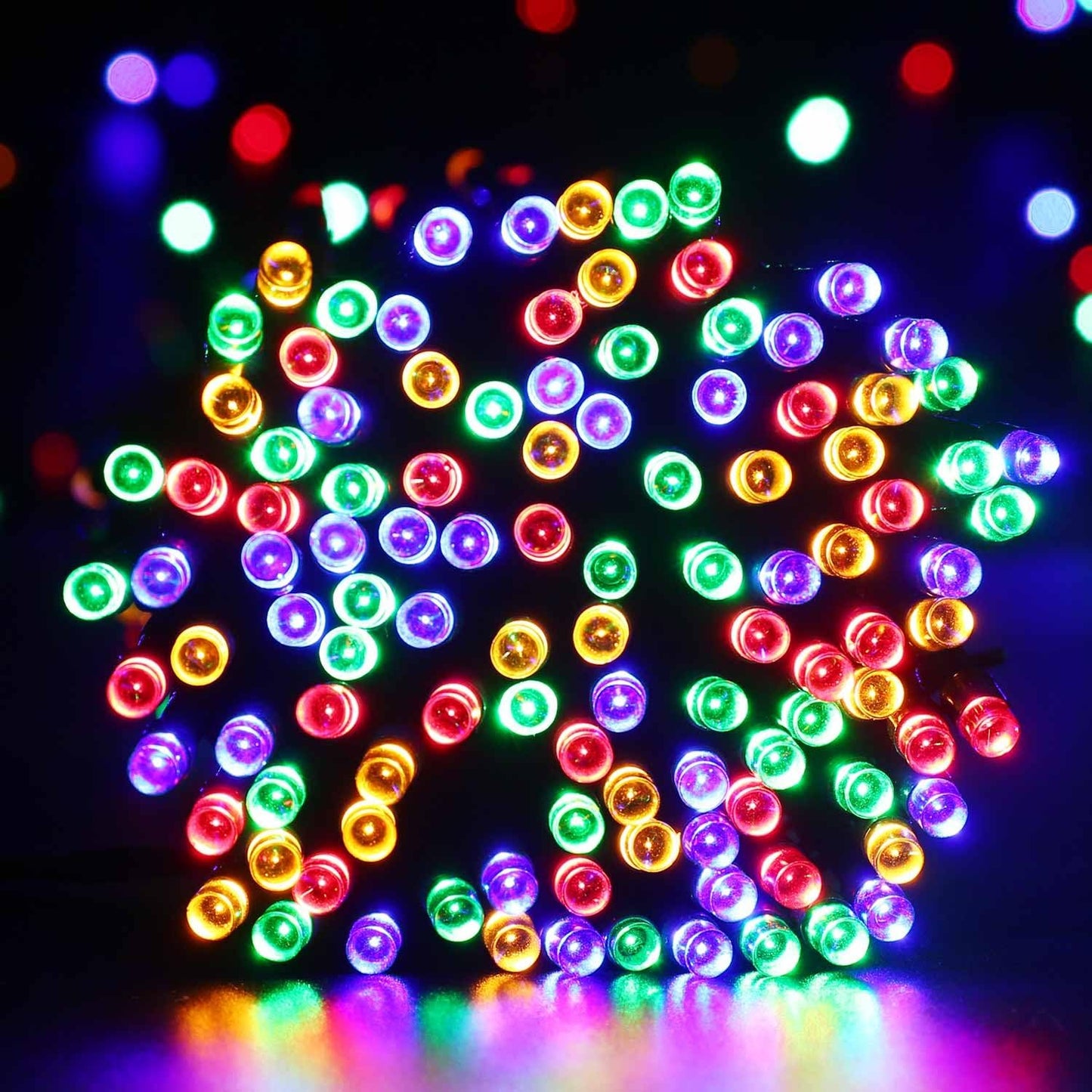 Instalatie De Craciun, Tip Sirag, Pentru Interior si Exterior, 8 Jocuri de Lumini, Multicolor, 1000 LED, 100 m