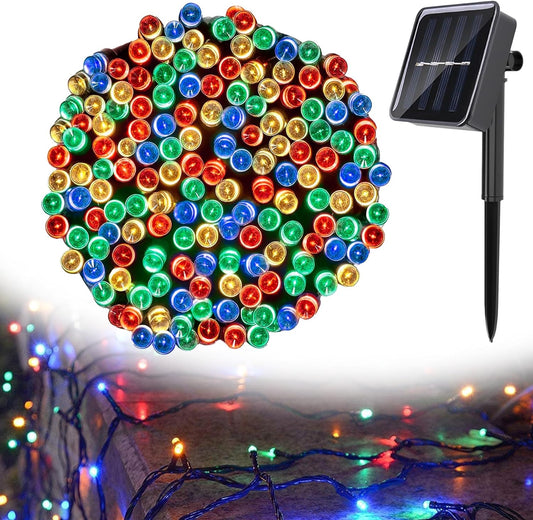 Instalatie De Craciun, Cu Incarcare Solara, 100 LED, Multicolor, 10m