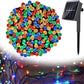 1+1 GRATIS; Instalatie De Craciun, Cu Incarcare Solara, 200 LED-uri Mari, Rezistenta La Intemperii, Multicolor, 20 m