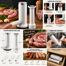 1+1 GRATIS: Masina manuala de facut carnati, design compact, utilizare multifunctionala, material durabil