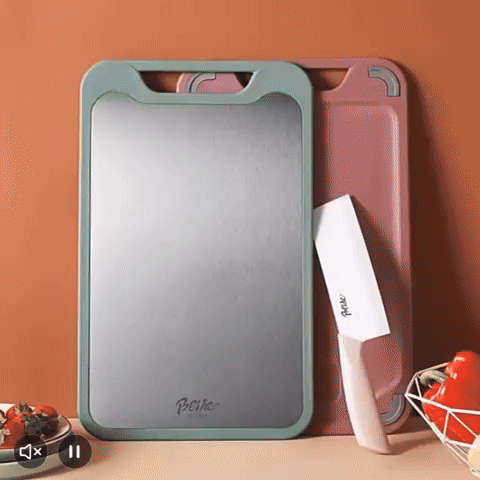 1+1 Gratis: Fund De Tocat Profesional Din Otel Inoxidabil, 35 x 22 CM
