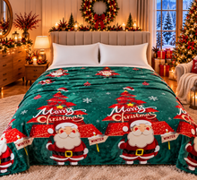 1+1 GRATIS : Patura Cocolino de Craciun, 200x230 cm, Extra Pufoasa si Călduroasa, Imprimeuri Festive cu Mos Craciun, Reni si Fulgi de Nea, 12 Modele Disponibile