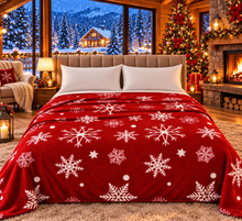 1+1 GRATIS : Patura Cocolino de Craciun, 200x230 cm, Extra Pufoasa si Călduroasa, Imprimeuri Festive cu Mos Craciun, Reni si Fulgi de Nea, 12 Modele Disponibile