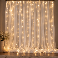 1+1 GRATIS: Instalatie de Craciun Tip Perdea Luminoasa LED, Alimentare USB, 8 Jocuri de Lumini, Rezistenta La Apa, Telecomanda Inclusa, Lungime 3 m x 3 m