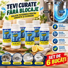 Set  6 Bucăți : Pulbere de curățare puternică pentru chiuvete și scurgeri