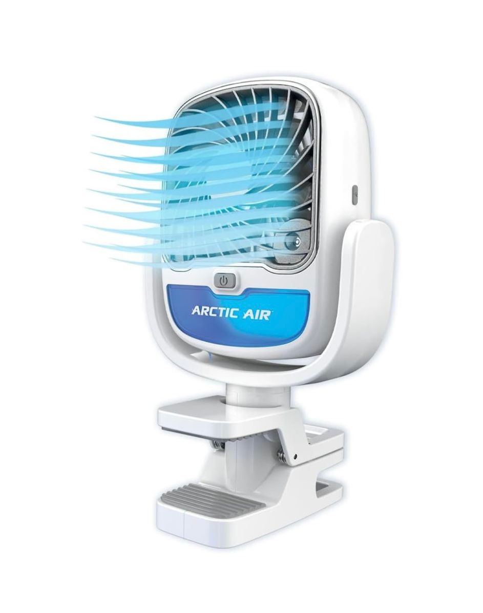 1+1 GRATIS: Mini Racitor Portabil Cu Apa Si Gheta Arctic Cool 360° Ideal Pentru Cort, Carucior Bebe