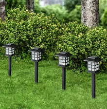Set 10 Lampi Solare De Gradina Cu Iluminare Automata Pana La 10 Ore