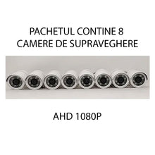 Sistem Supraveghere 8 Camere HD, Senzor Miscare, Conexiune PC/Telefon, Interior/Exterior + Hard Disk 500 GB CADOU