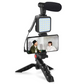 Pachet Pentru Vlogging Sau Streaming, Cu Microfon, Lumina LED Si Suport Telefon, Telecomanda Inclusa