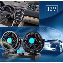 Ventilator Auto Dublu, Alimentare La Priza Masinii De 12V, Foarte Silentios, 2 Trepte De Viteza
