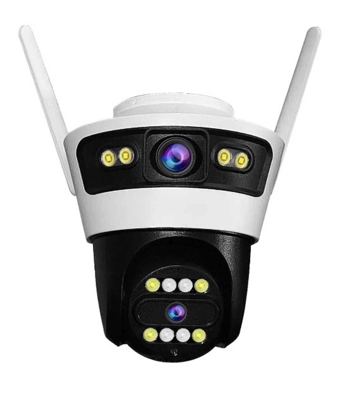 Camera Smart Jortan, Conexiune Wifi, 2 Lentile,  Vizualizare Live In Aplicatie, Interior/Exterior, IP66 Protectie