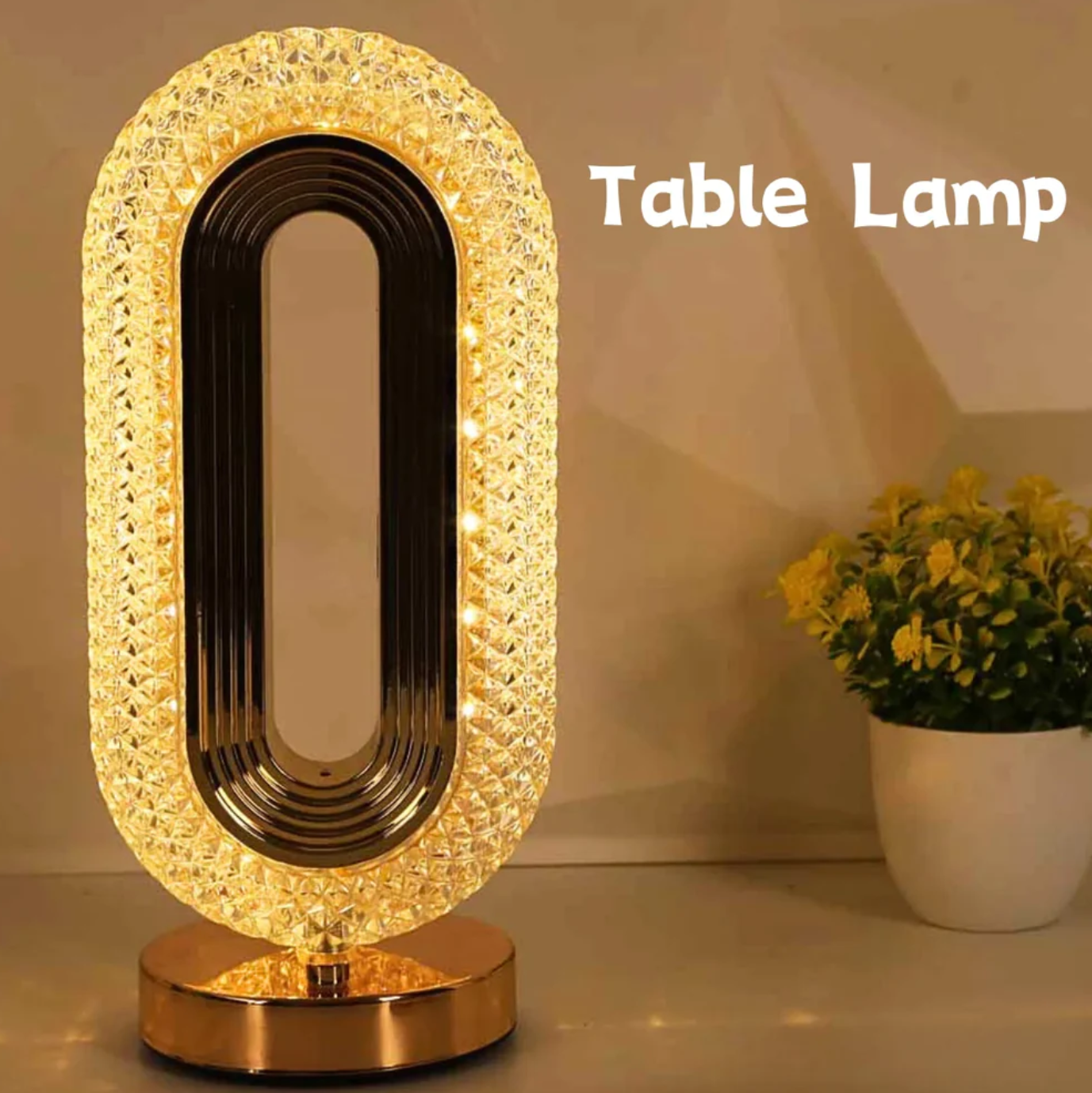 Lampa Luxury, Cristale LED, 3 Moduri De Iluminare, Intensitate Reglabila, Incarcare USB