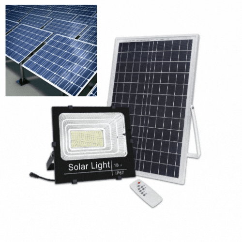 Proiector Solar LED SMD 10W, Cu Panou Solar si Telecomanda