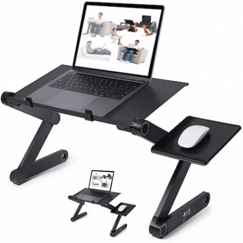 Masa Laptop Pliabila, Cu 2 Ventilatoare, Reglabila, Suport Mouse Inclus