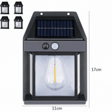 OFERTA 1 + 1 GRATIS: Lampa Solara Retro Cu Bec si 3 Moduri De Iluminare si Senzor De Miscare