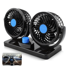 Ventilator Auto Dublu, Alimentare La Priza Masinii De 12V, Foarte Silentios, 2 Trepte De Viteza