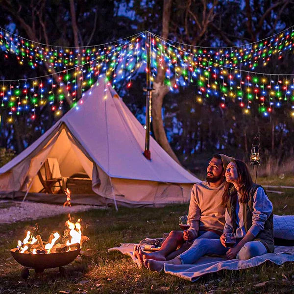 2+2 GRATIS: Instalatie de Craciun, Tip Turturi, 8 Jocuri de Lumini, Interior sau Exterior, 12m , Interconectabila