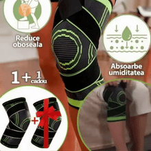 1+1 GRATIS: GENUNCHIERA ELASTICA 3D, AJUSTABILA, MARIME UNIVERSALA