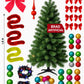 Brad Artificial De Craciun, Cu 45 De Accesorii Pentru Impodobit, 1.8 m Inaltime + Instalatie 10 m CADOU