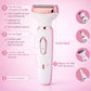 Epilator 4 in 1 pentru Fata si Corp: Reincarcabil USB 4 Capete Interschimbabile