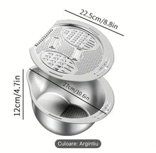 Razatoare Multifunctionala 7 In 1 Din Otel Inoxidabil Ideala Pentru Feliere, Razuire, Scurgere Si Depozitare