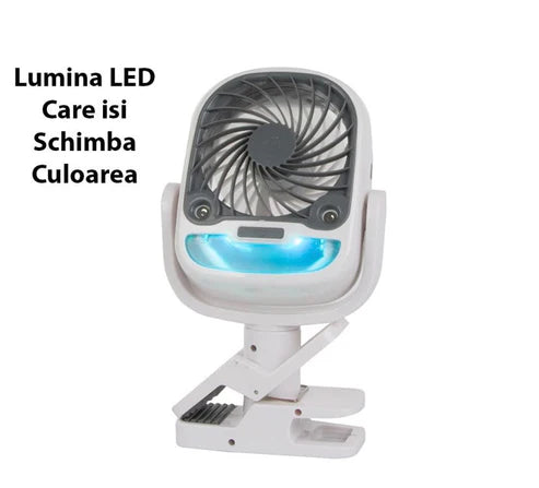 1+1 GRATIS: Mini Racitor Portabil Cu Apa Si Gheta Arctic Cool 360° Ideal Pentru Cort, Carucior Bebe
