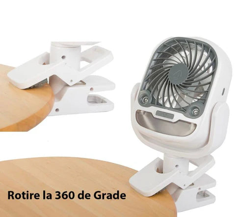1+1 GRATIS: Mini Racitor Portabil Cu Apa Si Gheta Arctic Cool 360° Ideal Pentru Cort, Carucior Bebe