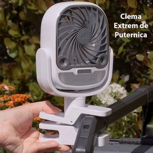 1+1 GRATIS: Mini Racitor Portabil Cu Apa Si Gheta Arctic Cool 360° Ideal Pentru Cort, Carucior Bebe