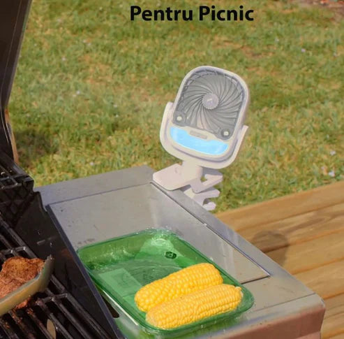 1+1 GRATIS: Mini Racitor Portabil Cu Apa Si Gheta Arctic Cool 360° Ideal Pentru Cort, Carucior Bebe