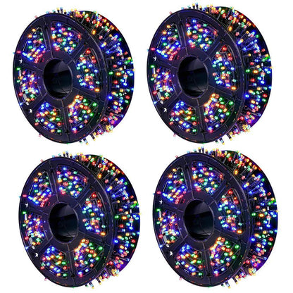 2+2 GRATIS: Instalatie De Craciun Tip Rola, 8 Jocuri De Lumini, LED-uri Mari, Rezistenta La Vreme Rea, Alimentare 220V, Interior/ Exterior