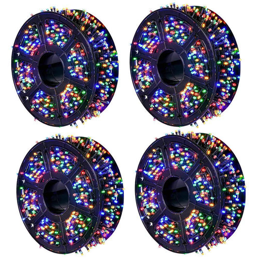 2+2 GRATIS: Instalatie De Craciun Tip Rola, 8 Jocuri De Lumini, LED-uri Mari, Rezistenta La Vreme Rea, Alimentare 220V, Interior/ Exterior