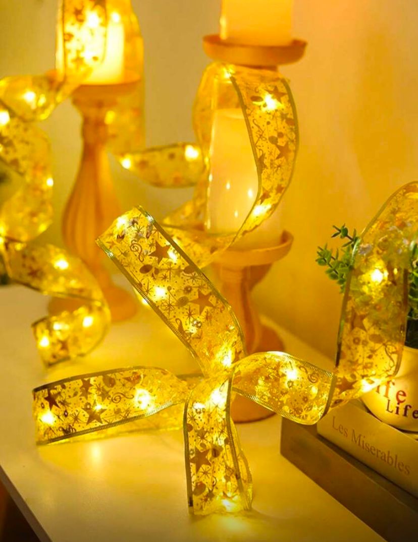 1+1 Gratis: Panglica LED Decorativa – Cu Alimentare Pe Baterii, Lumina Calda Eleganta