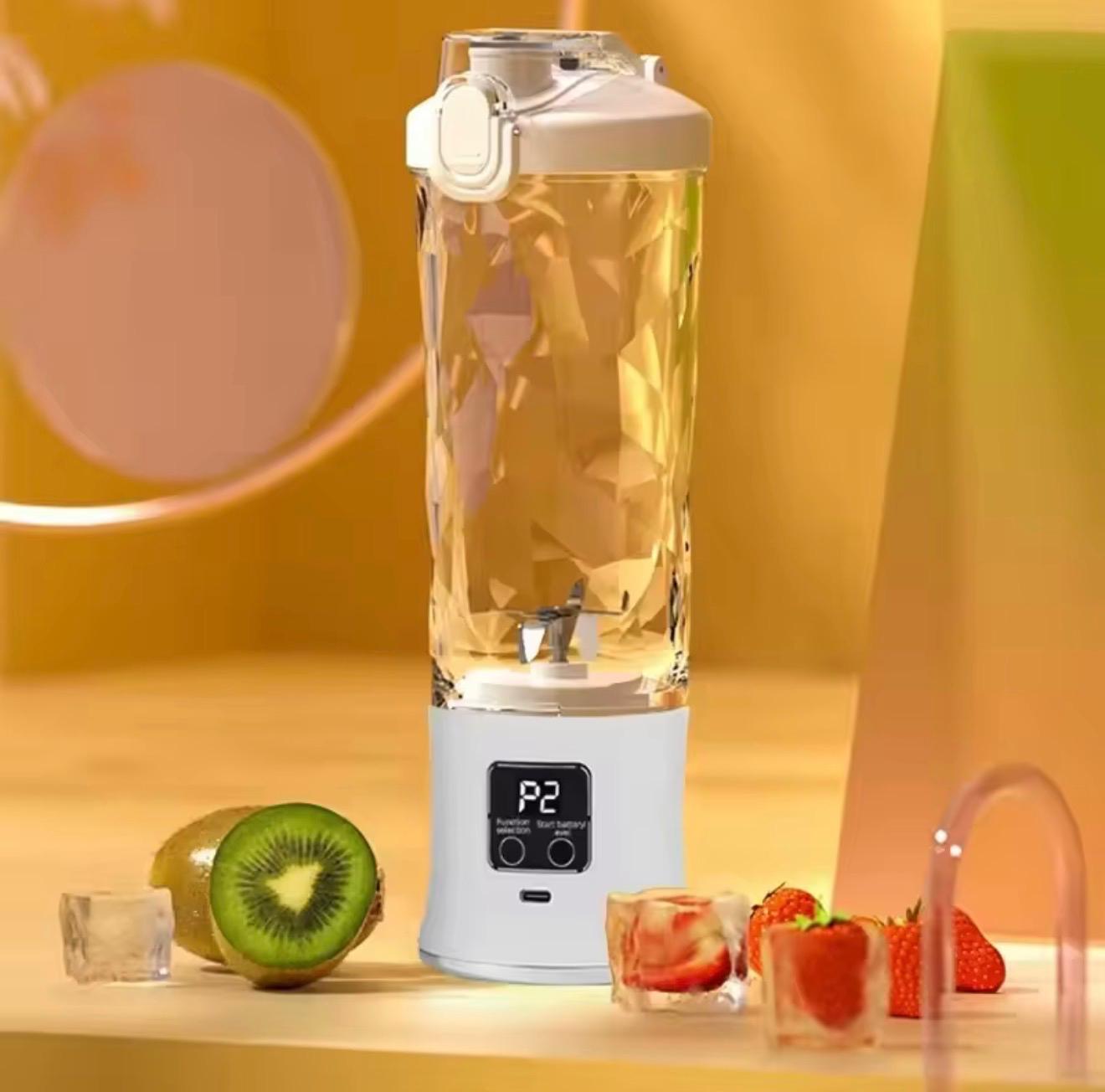 Blender Portabil Profesional cu Lama 10D, Zdrobeste Gheata, 3000mAh, 600ml