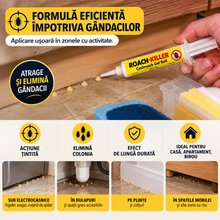 1+1 GRATIS : Gel Anti-Gândaci cu Aplicator Tip Seringă, Acțiune Țintită, Aplicare Precisă pentru Casă