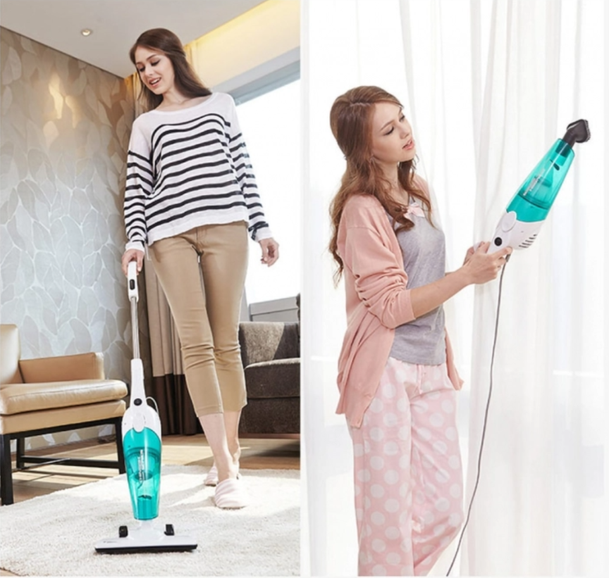 Aspirator Profesional Vertical , 2 in 1 ,Cu Flitru Hepa ,600W,Fara Sac + Mini Mop Portabil CADOU